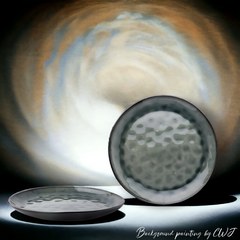 Handmade glazed "Silver Luster" plate Handmade artistic and glazed "Silver Luster" plate - Crafty-Clayworks