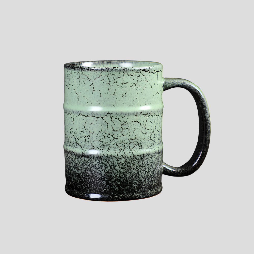 Big pottery light green mug buy set, SET OF TWO