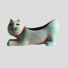 Abstract artistic "Whisker Wonderland" flowerpot Handmade abstract and artistic "Whisker Wonderland" flowerpot - Crafty-Clayworks