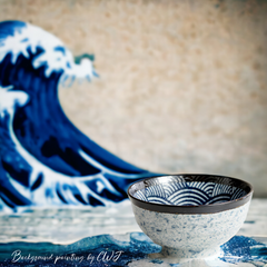Japanese traditional "Ocean Waves - 海の波" bowl Handmade Japanese traditional "Ocean Waves - 海の波" bowl - Crafty-Clayworks
