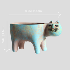 Abstract artistic "Whisker Wonderland" flowerpot Handmade abstract and artistic "Whisker Wonderland" flowerpot - Crafty-Clayworks