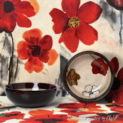 Hand-painted nature inspired "Botanical Bliss" bowl Hand-painted nature inspired "Botanical Bliss" bowl - Crafty-Clayworks