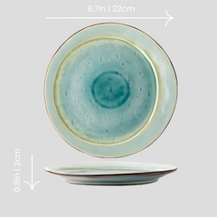 Handmade glazed "Frosted Pupil" plate Handmade artistic and glazed "Frosted Pupil" plate - Crafty-Clayworks