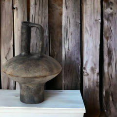 Large handmade modern and abstract vase - brown Large handmade modern and abstract vase - brown - Crafty-Clayworks