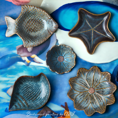 Handmade artistic "Navy Blue Conch" bowl Handmade artistic "Navy Blue Conch" bowl - Crafty-Clayworks