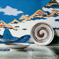 Handmade traditional "Hometown - ホームタウン" deep plate Handmade Japanese traditional "Hometown - ホームタウン" deep plate - Crafty-Clayworks