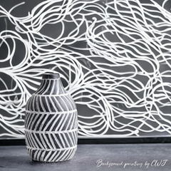 Handmade dark minimalistic "Chevron Symphony" vase Handmade dark minimalistic "Chevron Symphony" vase