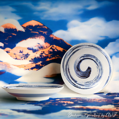 Handmade traditional "Sky High - 空高く" deep plate Handmade Japanese traditional "Sky High - 空高く" deep plate - Crafty-Clayworks