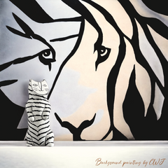 Handmade "Artisto Cats" sculpture - zebra standing Handmade artistic "Artisto Cats" sculpture - zebra standing - Crafty-Clayworks