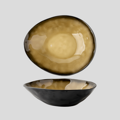 Handmade bowl with irregular shape - yellow Handmade bowl with irregular shape - yellow Crafty-Clayworks