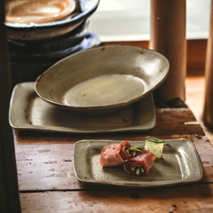 Handmade irregular retro-looking plate Handmade irregular retro-looking plate Crafty-Clayworks