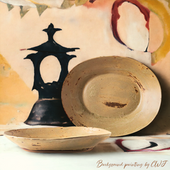 Handmade irregular retro-looking serving platter Handmade irregular retro-looking serving platter Crafty-Clayworks