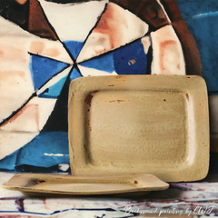 Handmade irregular retro-looking serving platter Handmade irregular retro-looking serving platter Crafty-Clayworks