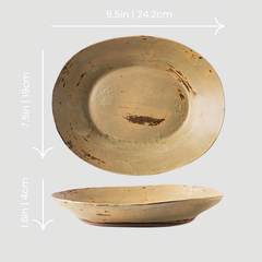 Handmade irregular retro-looking serving platter Handmade irregular retro-looking serving platter Crafty-Clayworks