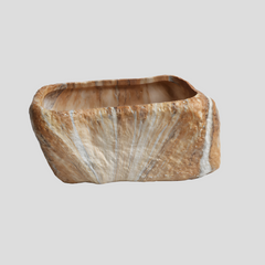 Handmade rustic and naturalistic flowerpot - Rojo Coralito stone Handmade rustic and naturalistic flowerpot - Rojo Coralito stone Crafty-Clayworks