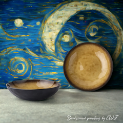 Handmade glazed salad bowl - yellow Handmade salad bowl - yellow Crafty-Clayworks