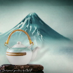 Japanese traditional "Misty Mountain" teapot - 34oz Handmade minimalistic "Misty Mountain" teapot - 1000mL - Crafty-Clayworks