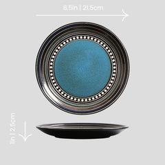 Artistic glazed "Ngoma Wakati Wa Jioni" plate Handmade glazed artistic "Ngoma Wakati Wa Jioni" plate - Crafty-Clayworks