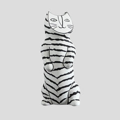 Handmade "Artisto Cats" sculpture - zebra standing Handmade artistic "Artisto Cats" sculpture - zebra standing - Crafty-Clayworks