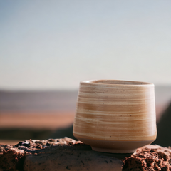 Handmade painted antique "Mars Explorer" cup - 150mL - Crafty-Clayworks