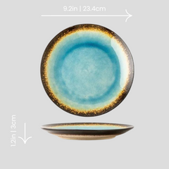 Handmade glazed "A Longing Gaze" plate