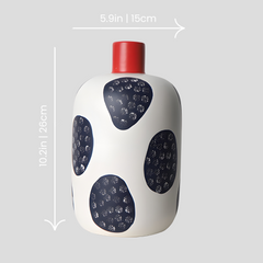 Hand-painted large "Little Red Riding Hood" vase