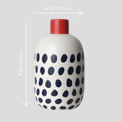 Hand-painted medium-sized "Little Red Riding Hood" vase