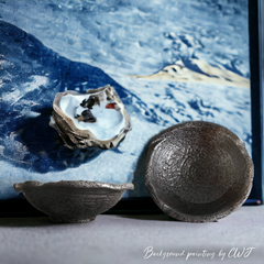 Handmade irregular "Black pearl" thickened bowl - Crafty-Clayworks