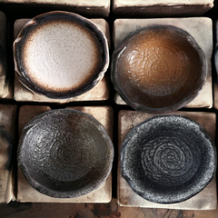 Handmade irregular "Poems Of The Lunar Moon" thickened bowl - Crafty-Clayworks