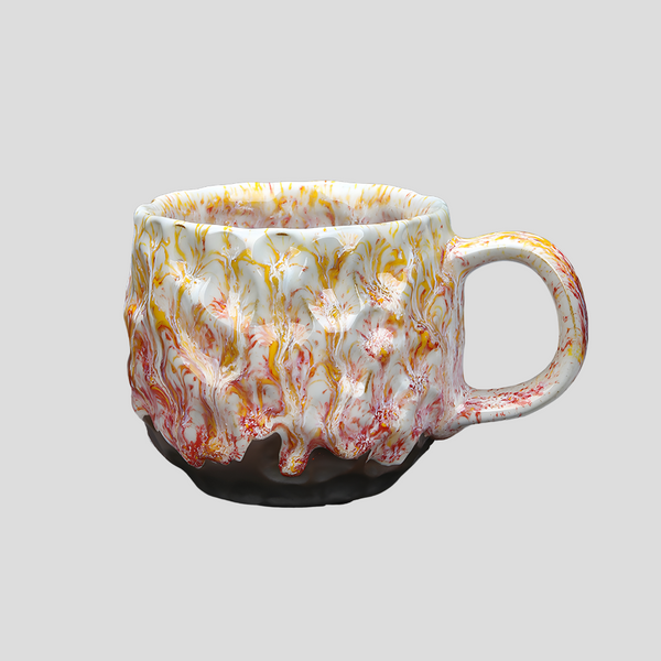 Handmade rough and glazed "Natural Nectar" mug - 300mL - Crafty-Clayworks