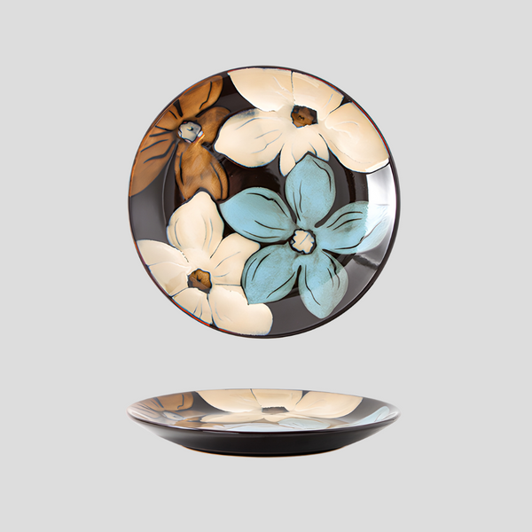 Hand-painted nature inspired "Botanical Bliss" plate - Crafty-Clayworks