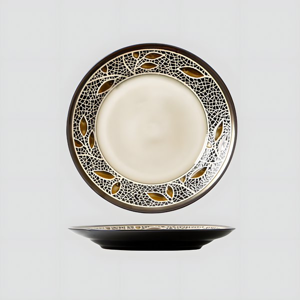 Handmade glazed artistic "Autumn Mirage" plate - Crafty-Clayworks