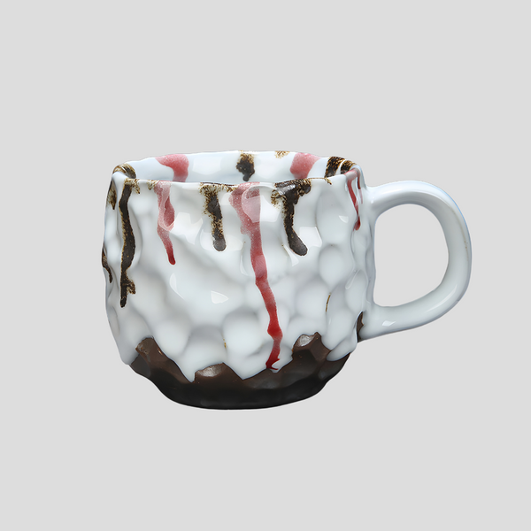 Handmade rough and glazed "Moonlight Serenade" mug - 300mL - Crafty-Clayworks