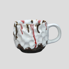 Handmade rough and glazed "Moonlight Serenade" mug - 300mL - Crafty-Clayworks