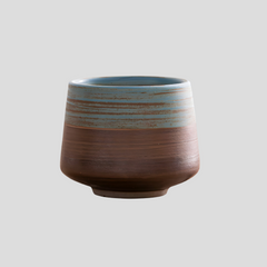 Handmade painted antique "Fertile Grounds" cup - 150mL - Crafty-Clayworks