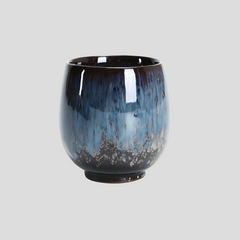 Handmade glazed "Spectral Storm" cup - 6.8oz