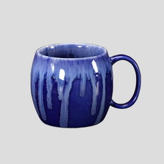 Handmade glazed "Blue Orchid" mug - 13.5oz
