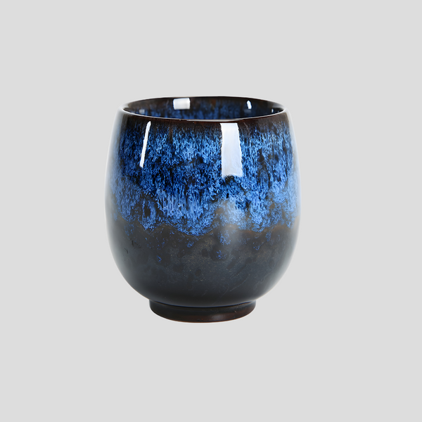 Handmade glazed "Sapphire Cosmos" cup - 6.8oz