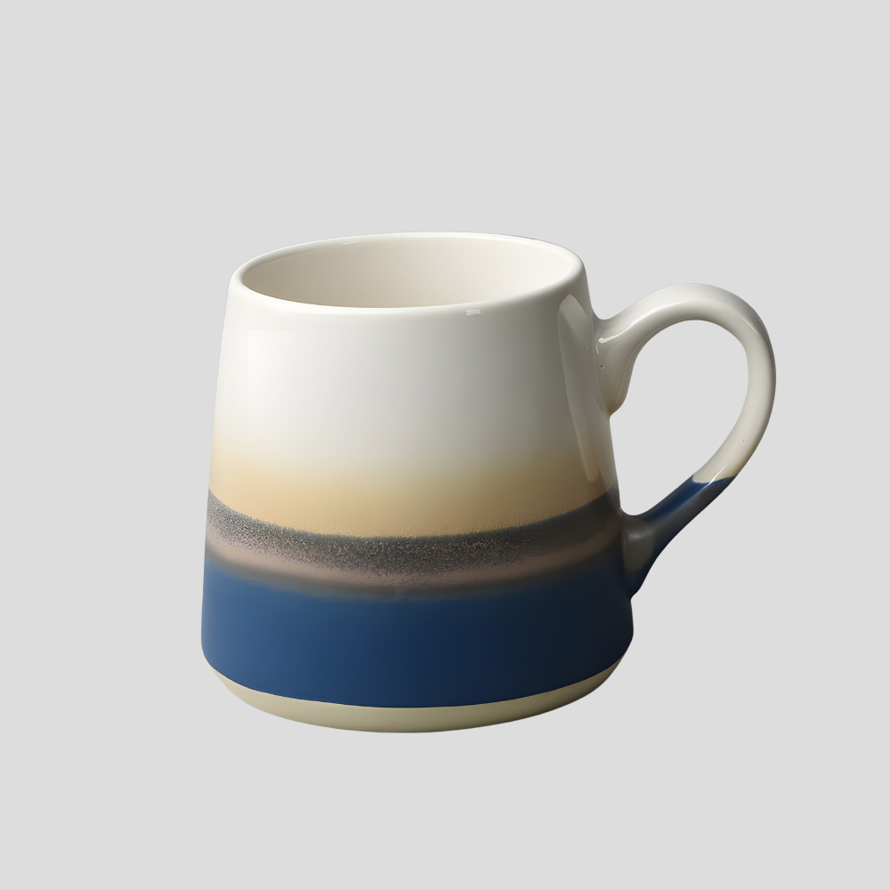 Handmade minimalistic mug with blue and white design - 18.5oz – Crafty ...