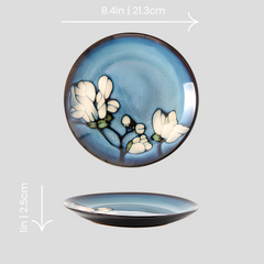 Hand-painted nature inspired "Botanical Bliss" plate - Crafty-Clayworks