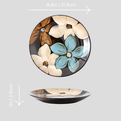 Hand-painted nature inspired "Botanical Bliss" plate - Crafty-Clayworks