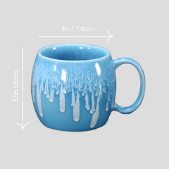 Handmade glazed "Cloudy Sky" mug - 13.5oz