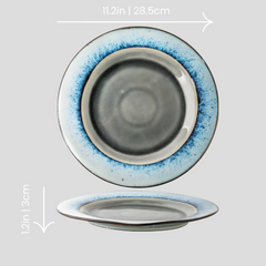 Handmade artistic and glazed "Orions Belt" serving platter - Crafty-Clayworks