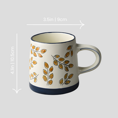 Handmade glazed "Woodland Elegance" mug - 18oz