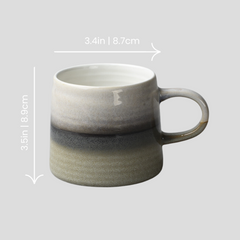 Handmade glazed "Mossy Morning" mug - 13.5oz