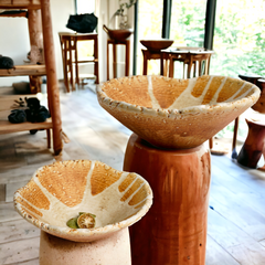 Handmade irregular "L'orange" bowl - Crafty-Clayworks