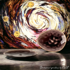 Handmade irregular "Cuiwei Dark Purple" plate with cracked glazing - Crafty-Clayworks