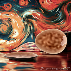 Handmade irregular "Cuiwei Golden Autumn" plate with cracked glazing - Crafty-Clayworks