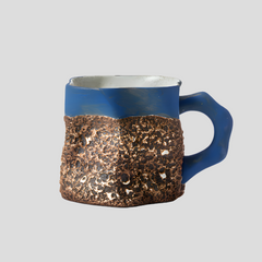 Handmade artistic and uneven "Reef Explorer" mug - 300mL - Crafty-Clayworks