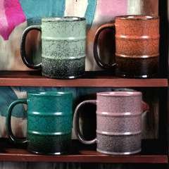 Large handmade kiln-fired "Toxic Waist" mug - 20.3oz